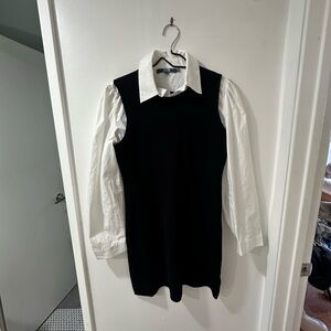 Eva Franco Black and White Midi Dress